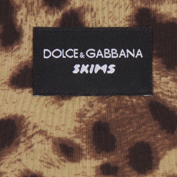 DOLCE&GABBANA X SKIMS COTTON RIB SCOOP TANK | LEOPARD - Picture 5 of 8